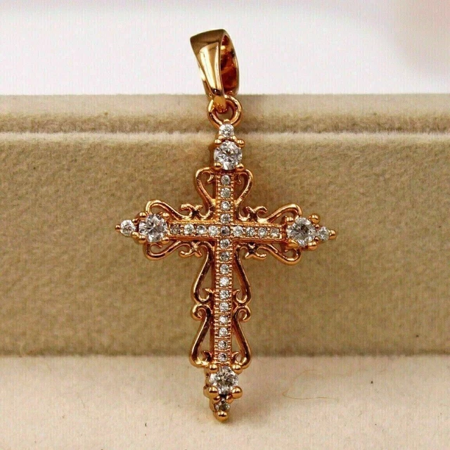 2.34Ct Round Lab Created Diamond Pendant 14k Rose Gold Plated Silver Free Chain