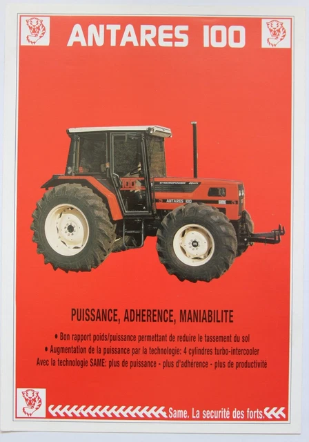 PROSPECTUS BROCHURE SAME ANTARES 100 tracteur prospekt traktor tractor ...