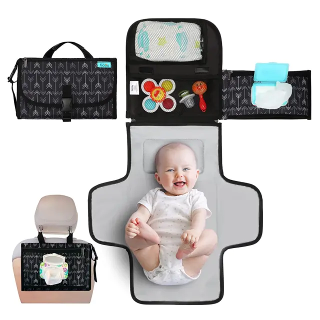 Portable Diaper Changing Pad for Newborns Waterproof Travel Changing Kit