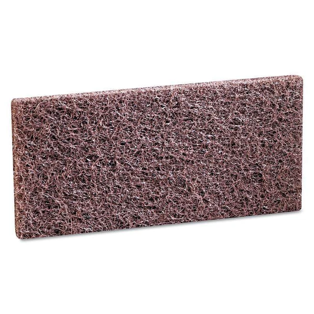 3M Doodlebug Scrub 'n Strip Pad, 4 5/8 x 10, Brown, 20/Carton 048011080048