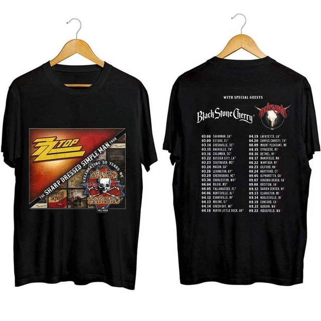 LYNYRD SKYNYRD ZZ Top Tour 2024 Shirt, Sharp Dressed Simple Man US Tour