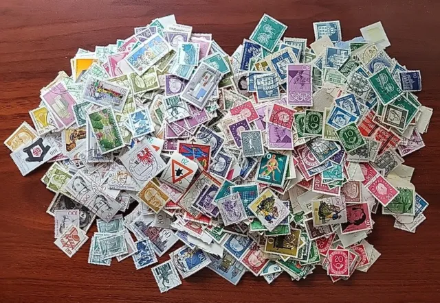 1950-95 Germany 30 Random Deutche Bundespost Era Stamps Unused To Used