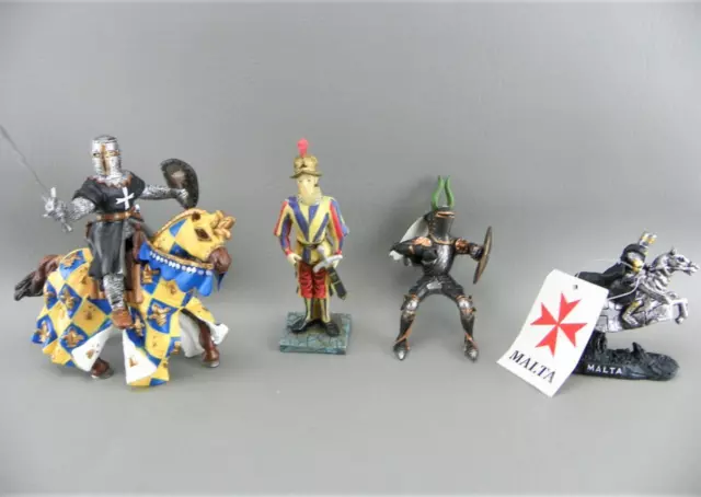 Papo Malta Medieval Knights King Horse Figure D&D DND Pontifical Swiss Guard Lot