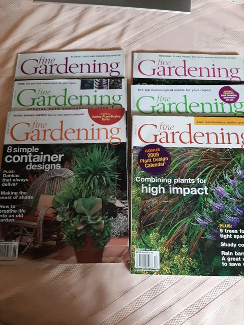 Taunton Fine Gardening Magazine 2008 Lot of 6 No 119-124 Landscape design flower