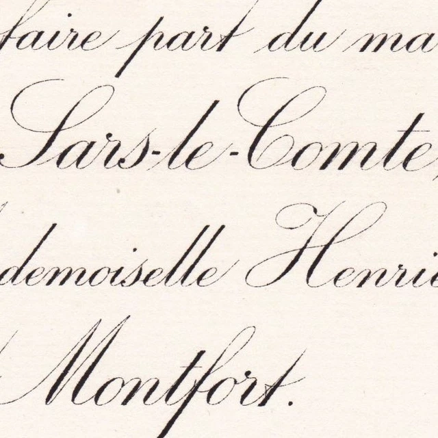 Frédéric Le Maire De Sars-Le-Comte 1893 Françoise De La Rochelambert-Montfort