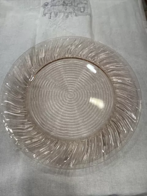 Vintage 13" Round Pink Depression Glass Platter