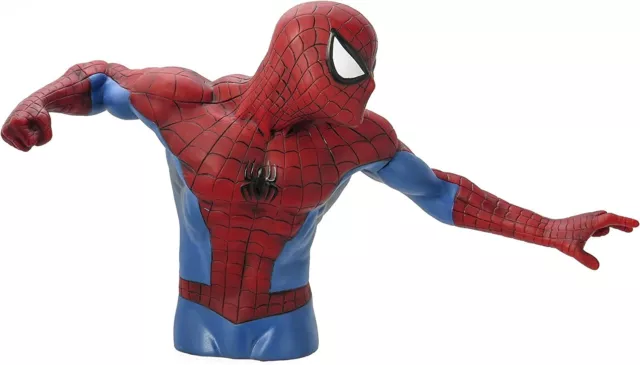 Marvel Spiderman Coin Bank PVC Plastic Bust Style Piggy Bank