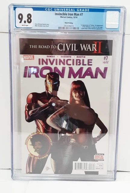 Invincible Iron Man #7 (2016 Marvel) CGC 9.8 3rd Print 1ST RIRI WILLIAMS Wakanda