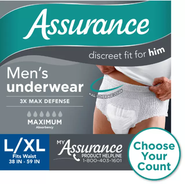 Depend Night Defense Men's Overnight Adult Incontinence Underwear