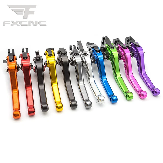 FXCNC Short Billet Adjustable Motorcycle Double Colors Brake Clutch