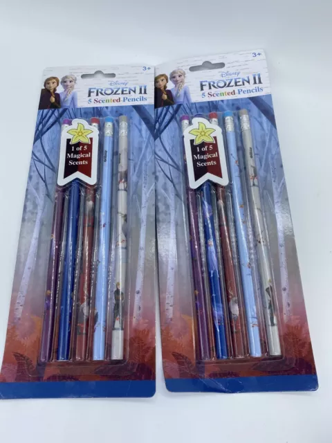 (2) Frozen II Vanilla  Scented Pencils 5-Pack Disney New Kids Toy Draw