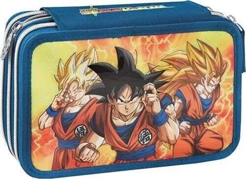 Astuccio 3 Zip Dragon Ball Scuola 2023 Completo Di Colori Giotto Fila