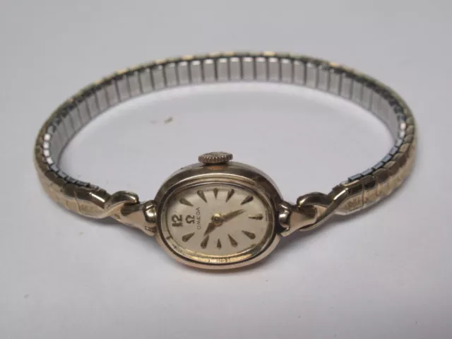 Vintage  Lady's Oemga ( Cal # 482) 14K Yellow  Gold Filled Cocktail Watch~Runs