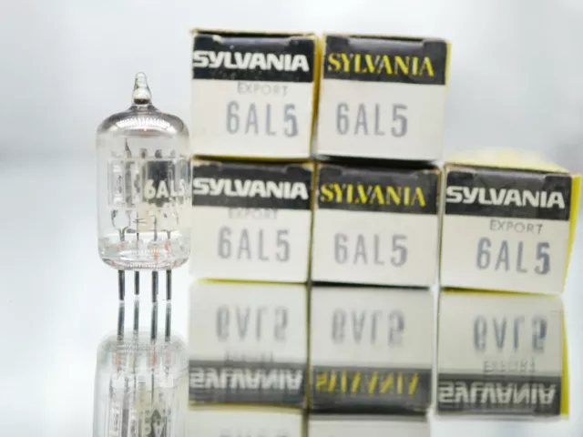 1x Platinum Sylvania 6AL5 5726 Audio HiFi Tube Röhre NEW in Box