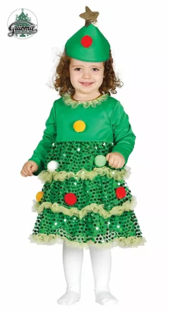 Costume Albero Natale Carnevale Vestito Bimba Christmas Neonata Baby