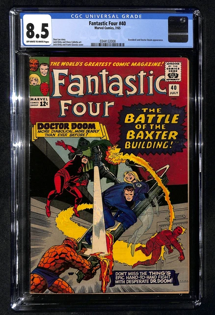 Fantastic Four #40 CGC 8.5 Daredevil & Doctor Doom appearance Marvel 1965