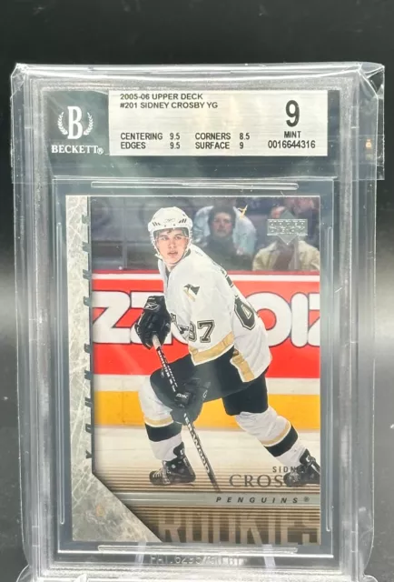 Sidney Crosby #201 Bgs 9 Mint 2005 Young Guns Rookie Card