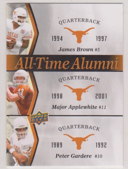 2011 Upper Deck Texas Football All-Time Trios Brown/Applewhite/Gardere #ATAT-BAG