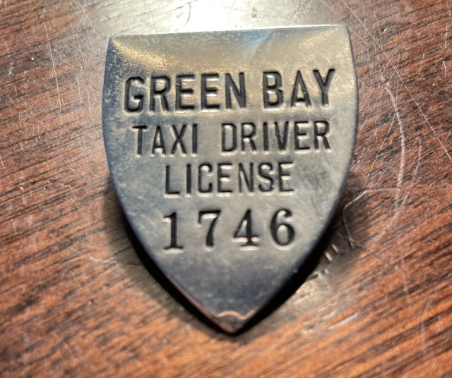 c1930's-1940's Green Bay, Wisconsin Taxi Driver  License Number 1746