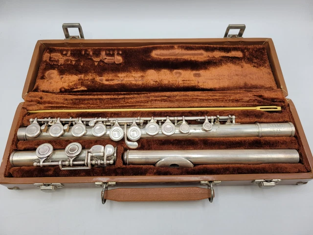🌟 VINTAGE Artist Artley USA 7-0 SILVER FLUTE with Case UNTESTED AS IS 426 Grams