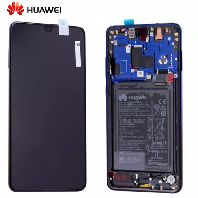 Original Huawei Mate 20 LCD Display Touch Screen Mit Akku 02352FRA Twilight Blau