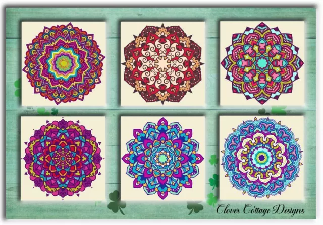 Mandalas - Neoprene Drink Coasters set of 6 Gift Idea