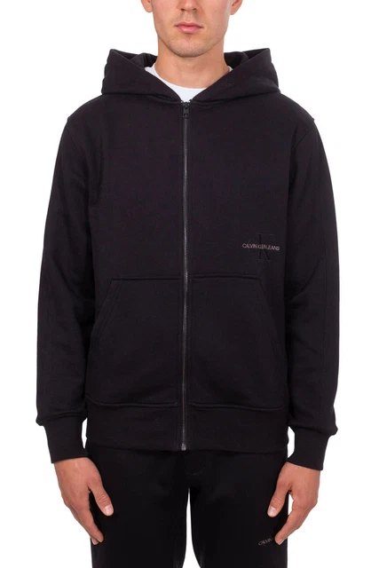 CALVIN KLEIN JEANS - Felpa uomo con zip e cappuccio