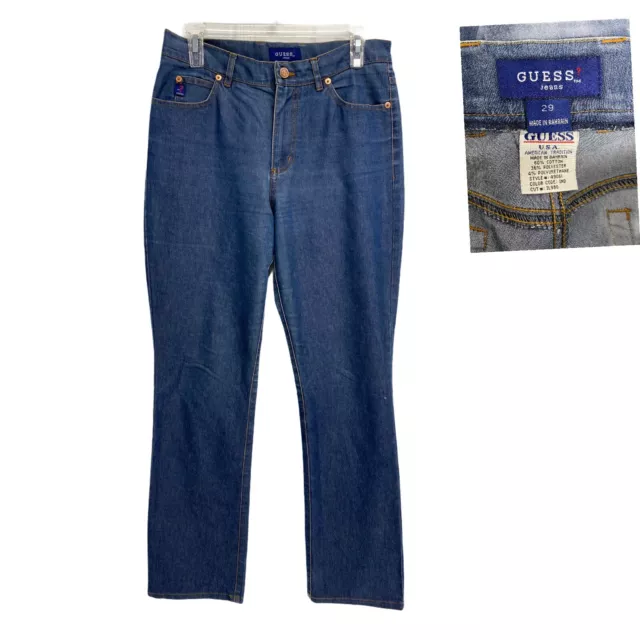 GUESS Jeans USA Pantaloni Denim Donna Elasticizzato Medio Rise Donna Misura 29 3