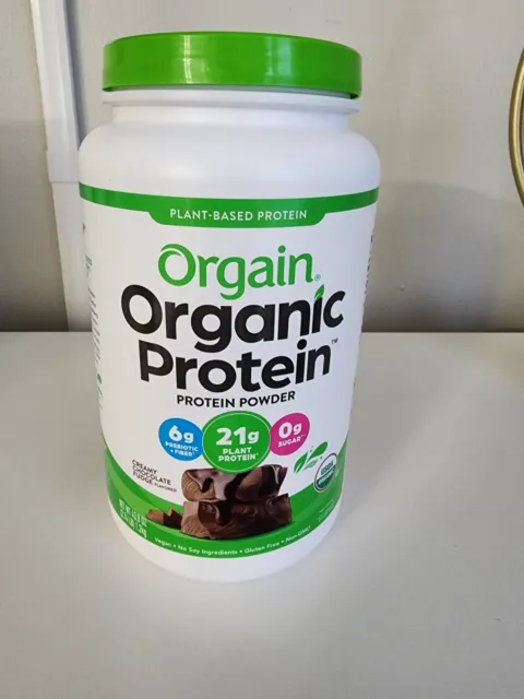 Orgain Organic Protein Plant-Based Powder Creamy Chocolate Fudge ~2.74 Lbs
