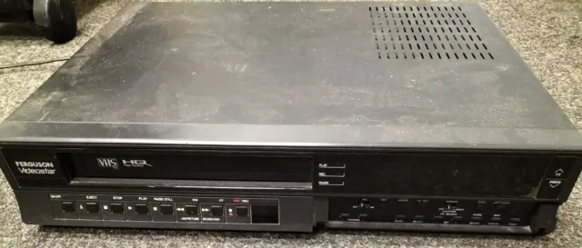 Vintage Ferguson Videostar FV 10B Black VHS Video Cassette Recorder WORKING