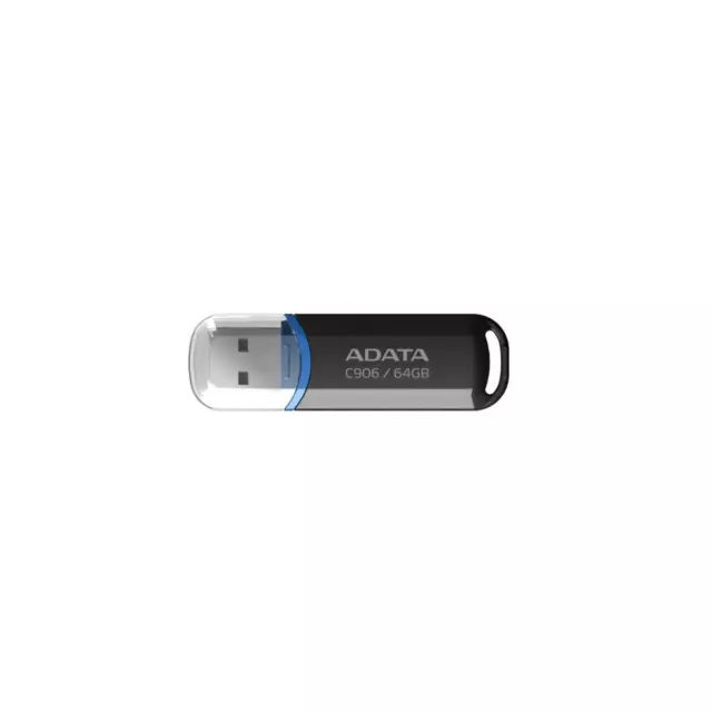 ADATA C906 USB Flash Drive 64GB USB 2.0 Black and Blue (AC906-64G-RBK)