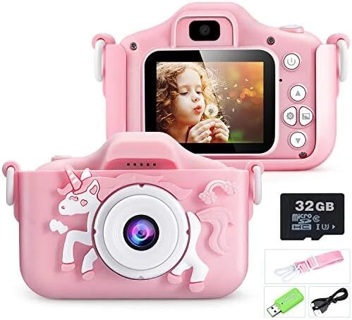 Youerls Kids Camera Children Digital Camera, Rechargeable Digital Camera for Gi
