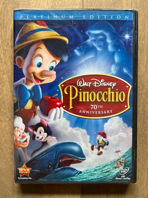 Pinocchio 2-Disc Set 70th Anniversary Platinum Edition DVD (2009) - NEW SEALED