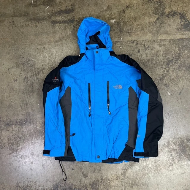 The North Face Rain Coat Goretex Winter Ski Jacket Blue Black Mens Small