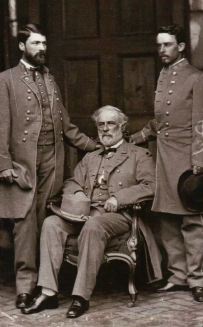 General Robert E Lee & His Sons Confederate States of America Civil War Postcard