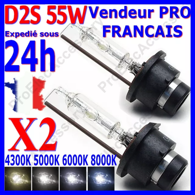 2 X Ampoules Xénon D2S 6000K 55W lampe phare HID