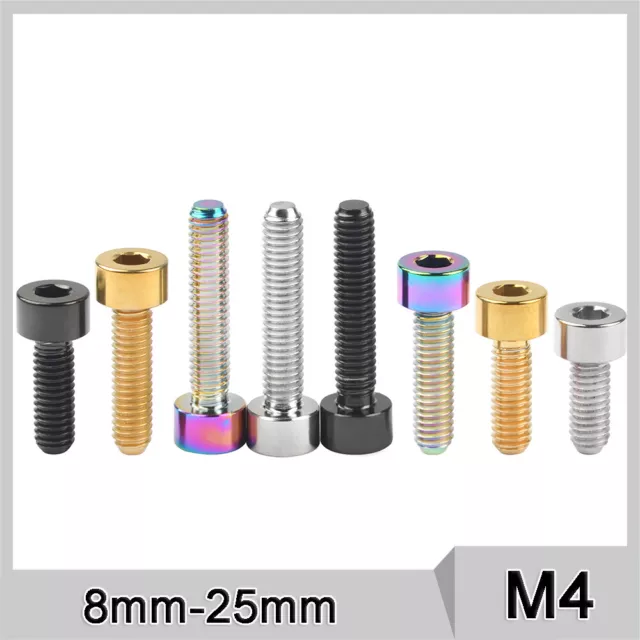 M4 Titanium Ti Socket Allen Head Bolt 8mm 10mm 15mm 20mm 25mm DIN912 cap screw