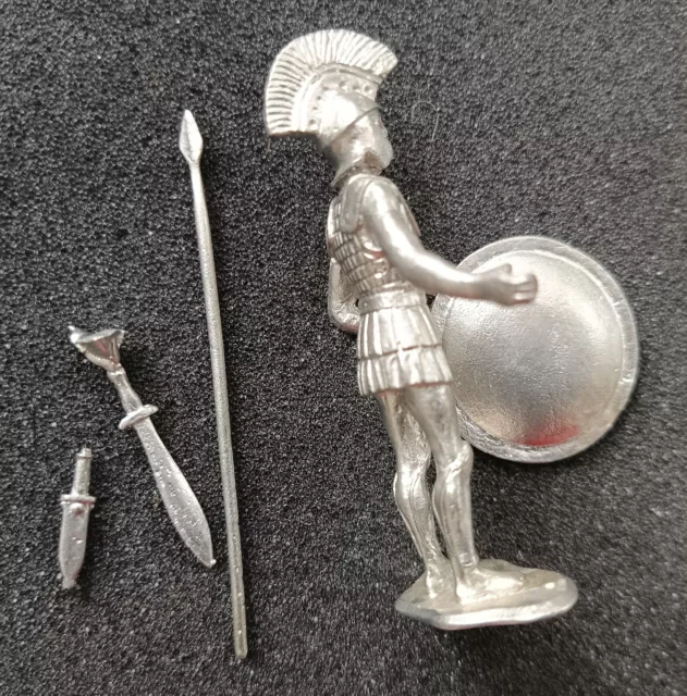 Plastische Zinnfigur Griche, Antike, Soldat, 65 mm groß, zum zusammenbauen