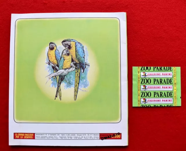 " Zoo Parade " Il Monde des Animaux Album Autocollant Panini Vide + Sachet 2