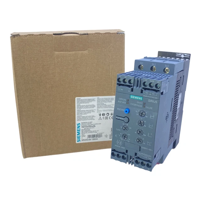 Siemens 3RW4036-1BB04 Soft Starters 400V 22kW/480V 45A 50/60Hz