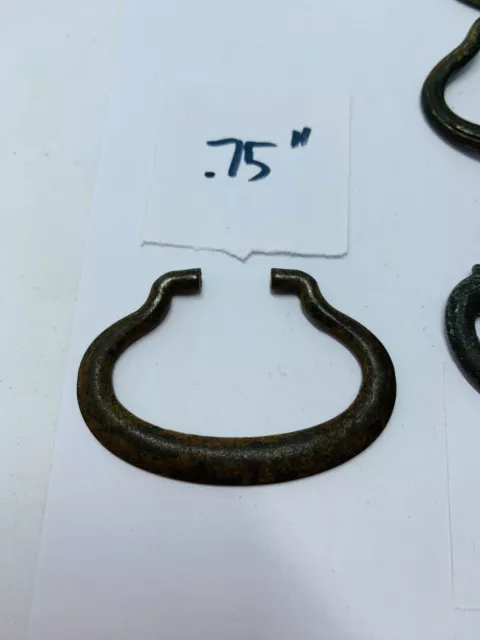 6 poignées de tiroir victoriennes tirent lot de cautions fantaisie laiton récupération antique 0,75-2,25" 2