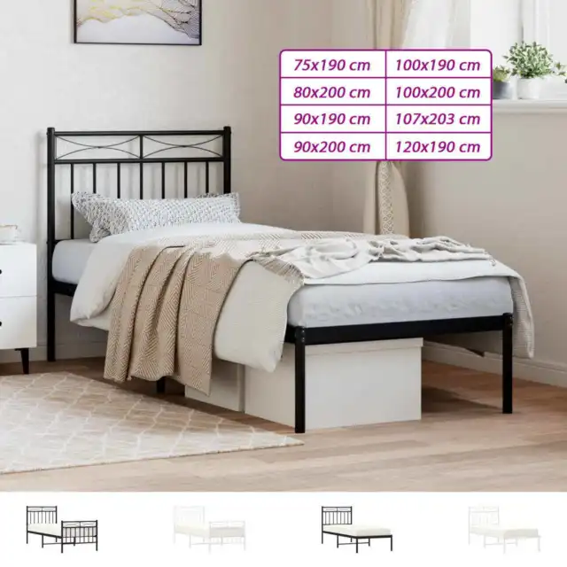 Metal Bed Frame Home Bedroom Bed Base Mattress Foundation Bedstead vidaXL