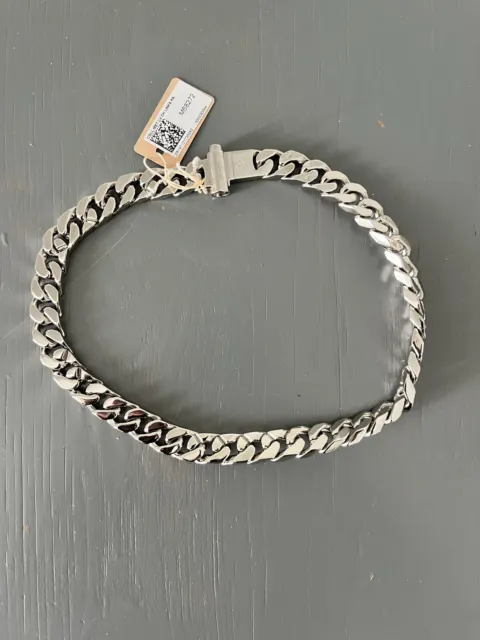 LOUIS VUITTON Collier Monogram Chain Necklace M00307 Silver Accessory  23RC471