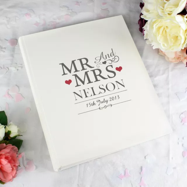 Personalised Traditional Mr & Mrs Beautiful Photo Album Wedding Day Gift Ideas