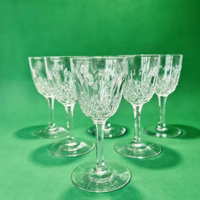 6 Vintage Crystal  Sherry Glasses. Thomas Webb Normandy Pattern. 1940’s