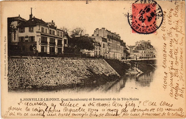 CPA AK Joinville le Pont Quai Beaubourg and Restaurant FRANCE (1283409)