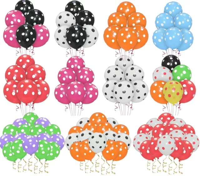 POLKA DOT Latex 30 pcs Helium Spotty Balloons Quality Party Birthday or Wedding