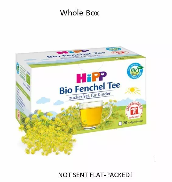 HiPP Organic FENNEL TEA 1 Box: 20x Teabags, Baby Fenchel Tee, Sugar Free, BIO!