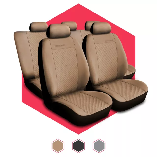 Autositzbezüge Universal Schonbezüge Schonbezug PKW Auto Set Sitzauflage Beige