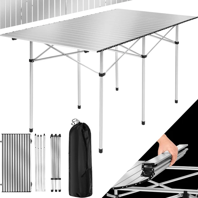 Table De Camping Pliante En Aluminium Beige 118x55x64.5cm Avec Sac – Bestpriceparts